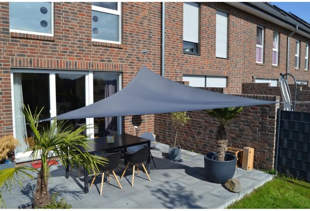 Floracord Dreiecksonnensegel aus Polyester in Anthrazit, Breite: 360 cm - Bild 1