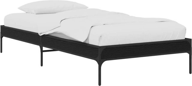 vidaXL Bettrahmen aus Holzwerkstoff in Schwarzer Eiche, B/T/H: 80 x 200 x 30 cm - Bild 1