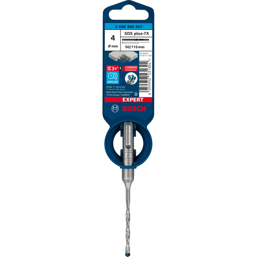 Bosch Expert SDS plus-7X Hammerbohrer Silber Durchmesser: 4 mm, Gesamtlänge: 115 mm - Bild 3