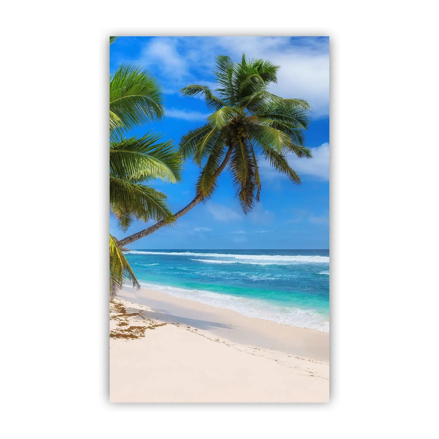 Walllux Duschrückwand Paradies Strand in Holzoptik aus Alu-Verbund, B/H: 125 x 210 cm, 3 mm Stärke - Bild 2