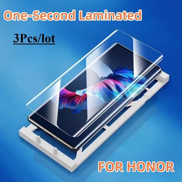 3er-Set Explosionsgeschützte Displayschutzfolie für HONOR Magic 7 6 5 Pro in Transparent inklusive Installations-Kit - Bild 1