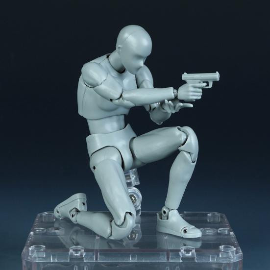 HonorBond Mannequin Modell, bewegliche Gelenke, Einzelfigur, Grau - Bild 2