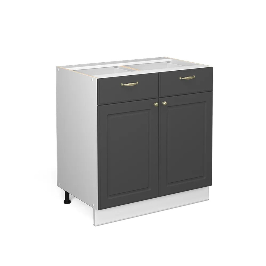 Vicco Badschrank Fame-Line Anthrazit-Gold/Weiß mit Soft-Close-Türen, B/H: 80 x 82 cm - Bild 2