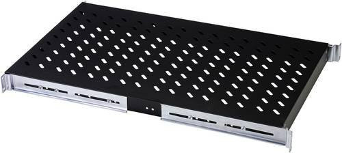 Digitus DN-19 TRAY-2-1000SW 19 Zoll Netzwerkschrank-Geräteboden Schwarz, 1 HE, Ausziehbar - Bild 1