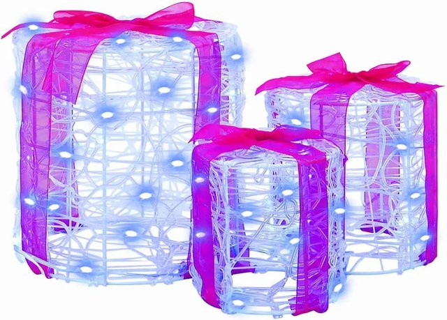 vidaXL Geschenkboxen aus Acryl in Blau, 3er-Set, H x B x T: 21 x 20 x 20 cm - Bild 1