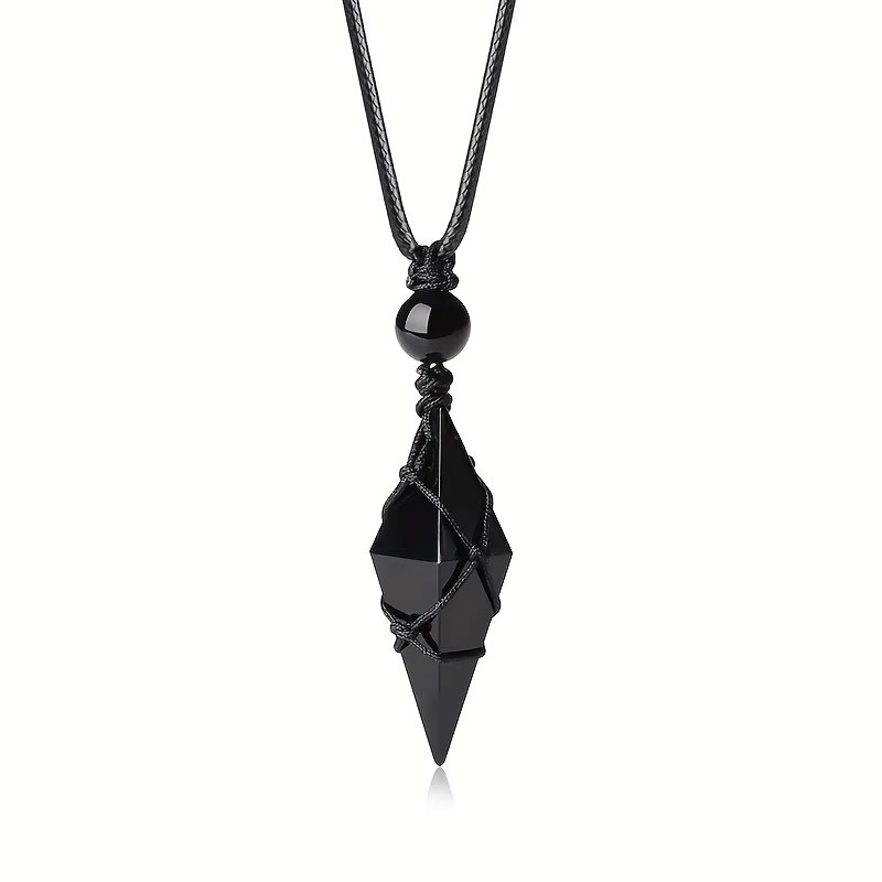ZHIXUN Halskette, natürliche schwarze, Unisex - Bild 3