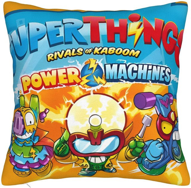 SuperThings Kazoom Power quadratische Kissenbezüge aus Polyester, Mehrfarbig, B/H: 40 x 40 cm - Bild 1