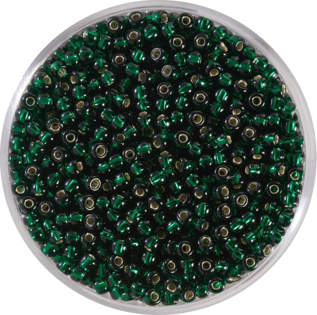 PRACHT Miyuki-Rocailles, silverlined emerald - Bild 1