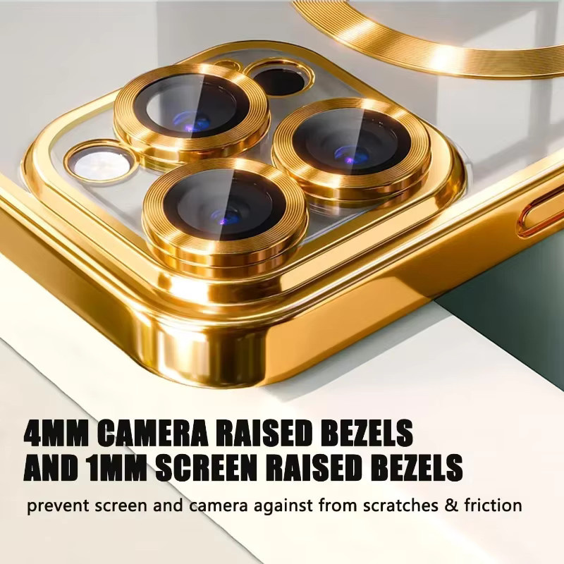 EIENACOCO Vollschutz Magnetisches Kabelloses Ladegehäuse für MagSafe kompatibel mit iPhone 18 17 16 15 14 13 12 Pro Max mit Kameraobjektivschutz in Purple - Bild 4