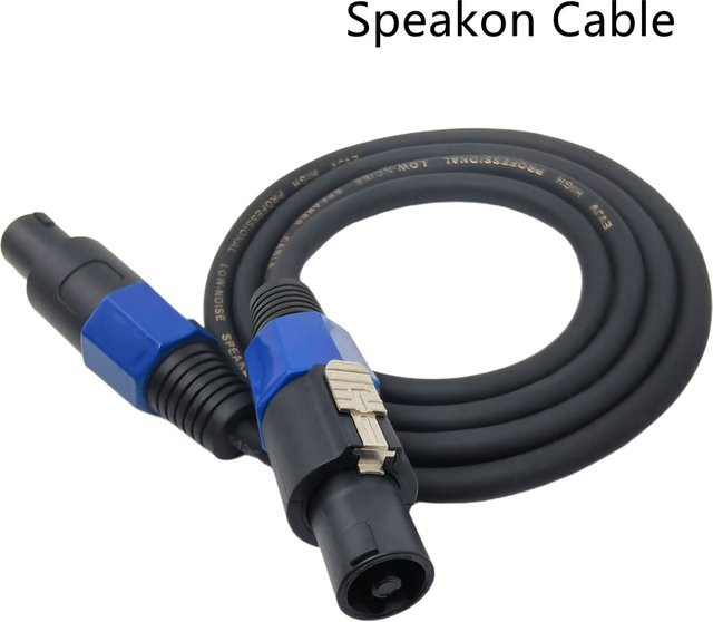 UXG Speakon auf Speakon Audiokabel Schwarz Professionelles Kupfer-Lautsprecherkabel mit Drehverschluss - Bild 1