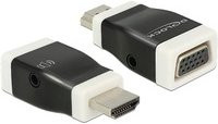 Delock HDMI-A Stecker auf VGA Buchse Adapter in Schwarz - Bild 1