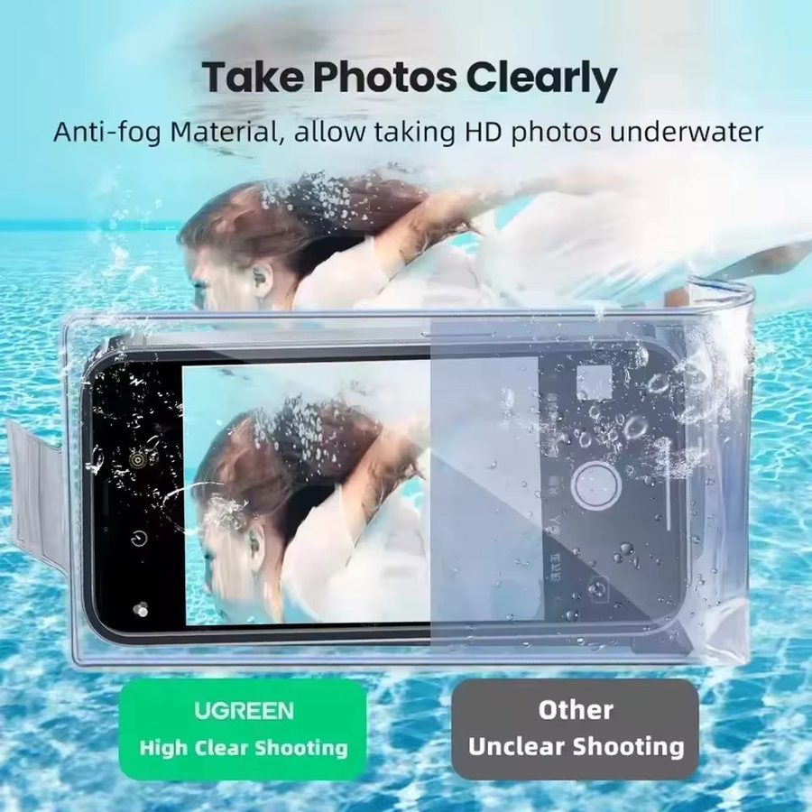 10er Pack Wasserdichte Handyhüllen in Transparent für iPhone 16, Samsung und Xiaomi als Unterwasser-Handyschutzhülle - Bild 4