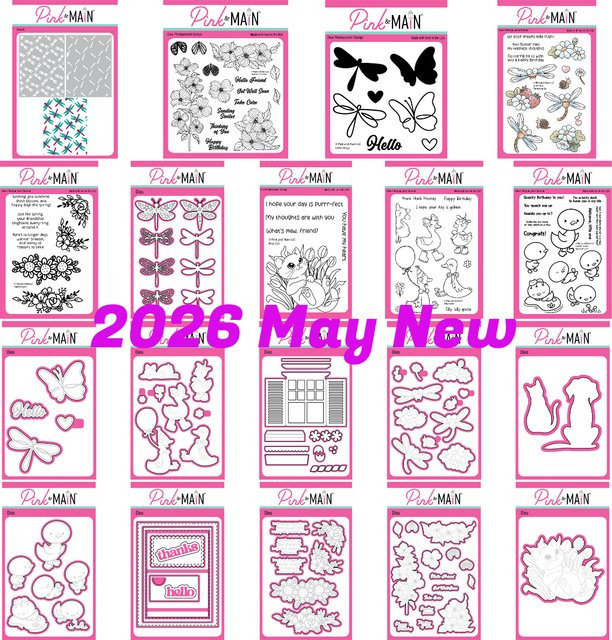 Neue May Cat Dragonflies Metall-Stanzformen und Stempel-Set für Scrapbooking und DIY-Kartenbasteln - Bild 1