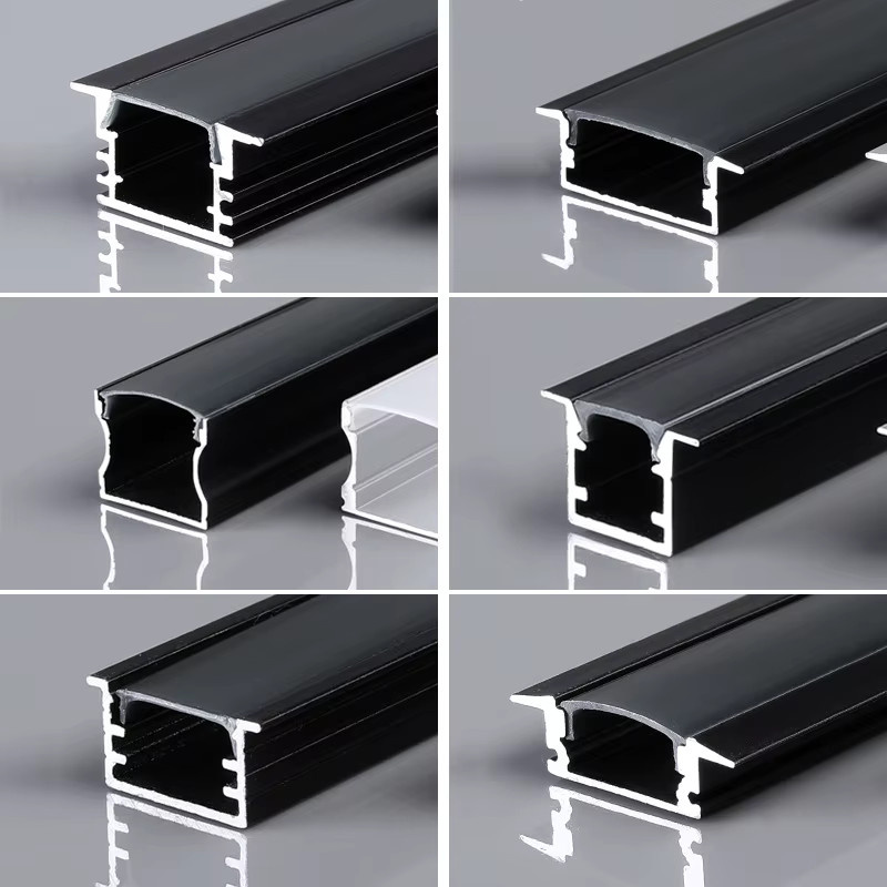 Khelse Schrankleuchte in Schwarz aus Aluminium als versenkte U/W-Typ Lineare LED-Leuchte für Küche, Bücherregal und Kleiderschrank - Bild 3