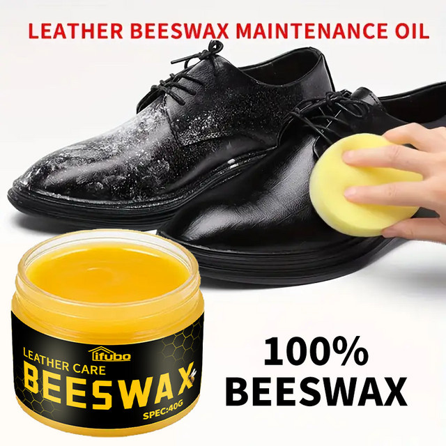 Ifubo Lederpflege-Bienenwachs, 100% natürliche Lederpolitur für Schuhe, Taschen und Sofas - Bild 1
