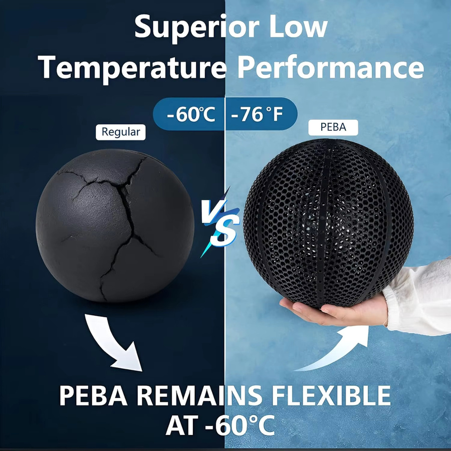 SIRAYA TECH PEBA 95A Flexibles 3D-Druckfilament für FDM, Schwarz - Bild 4