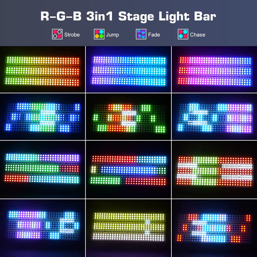 Yiflamefly Wall Washer LED Lichtleiste 150W mit RGBW-Farben und DMX512 für DJ, Party und Bar, Schwarz - Bild 4