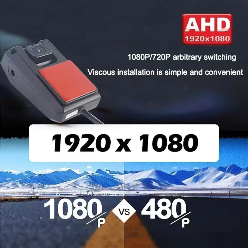 QXNY Backup Kamera mit Nachtsicht und AHD 1080P/720P für LKW, Bus und Sattelauflieger, Schwarz - Bild 2