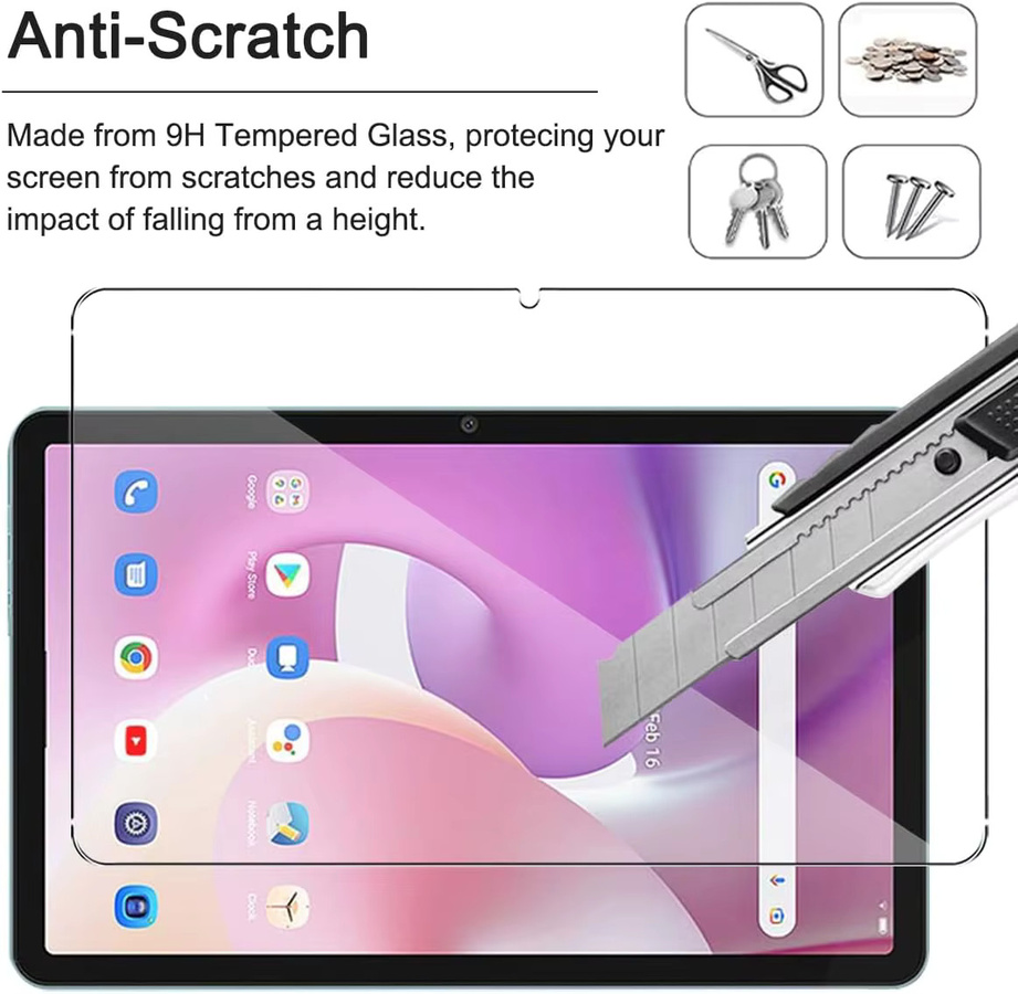 Blackview Tab 16 (11 Zoll) 2023 Displayschutzfolie aus gehärtetem Glas, 9H, transparent, ultraklar und kratzfest - Bild 3