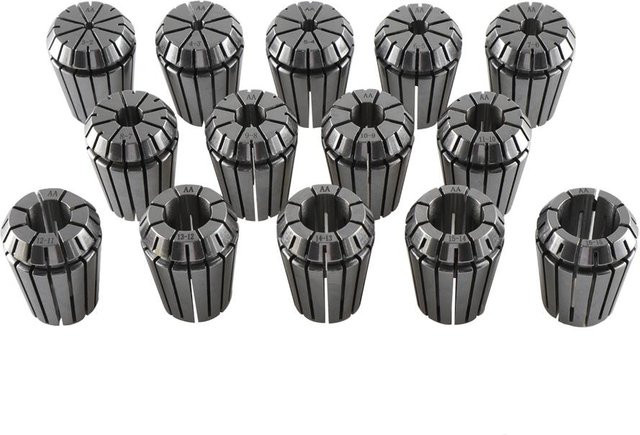 TOMTOP 14-teiliges ER25 Federspannzangen-Set aus Stahl in Silber für CNC-Graviermaschinen und Fräsdrehmaschinen - Bild 1