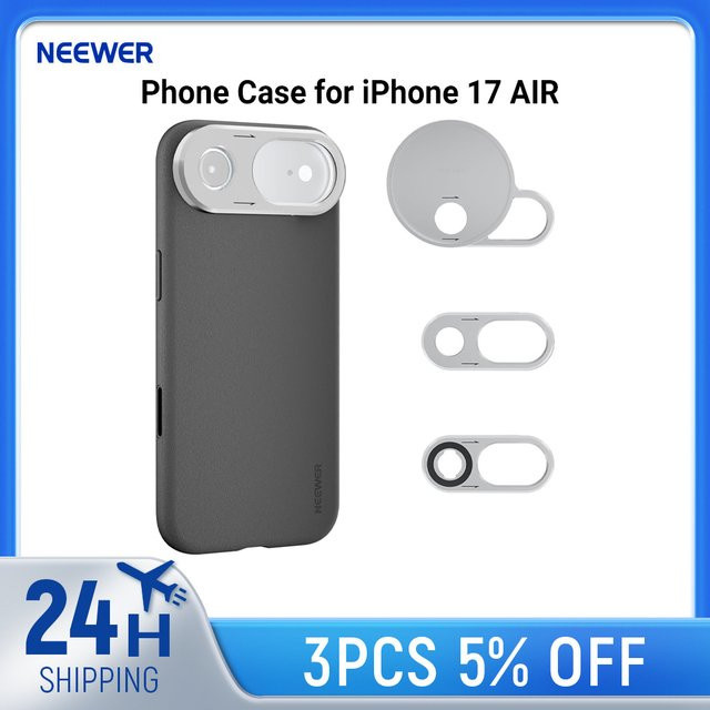 NEEWER Modulare Schutzhülle für iPhone 17 AIR in Schwarz mit 67mm Filterring und 17mm Objektivrückplatte - Bild 1