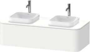 Duravit Waschtischunterschrank Happy D.2 Plus in Weiß Supermatt mit einer Schublade und Wandmontage, B/T/H: 130 x 55 x 35,4 cm - Bild 1