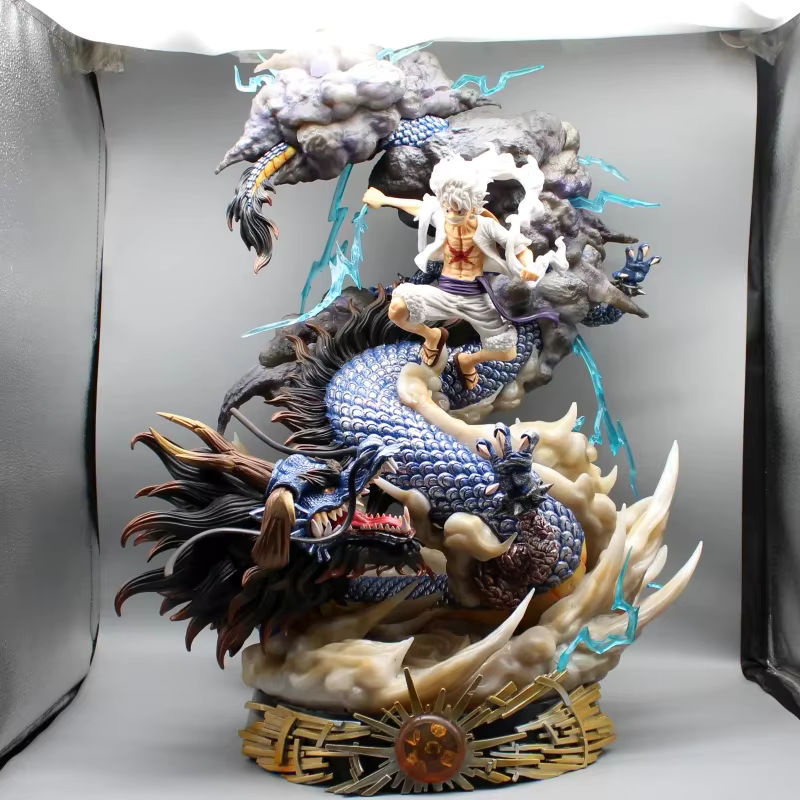 Bandai Anime Figur Ruffy Gear 5 Nika vs Kaido Action Figur aus Kunststoff, mehrfarbig, Höhe: 55 cm - Bild 5