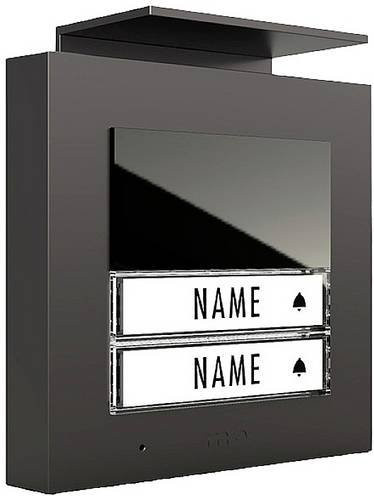 M-e modern-electronics ADV-1020A Vistadoor Audio-Außenstation für Türsprechanlagen, kabelgebundene Außeneinheit aus Aluminium in Schwarz - Bild 1