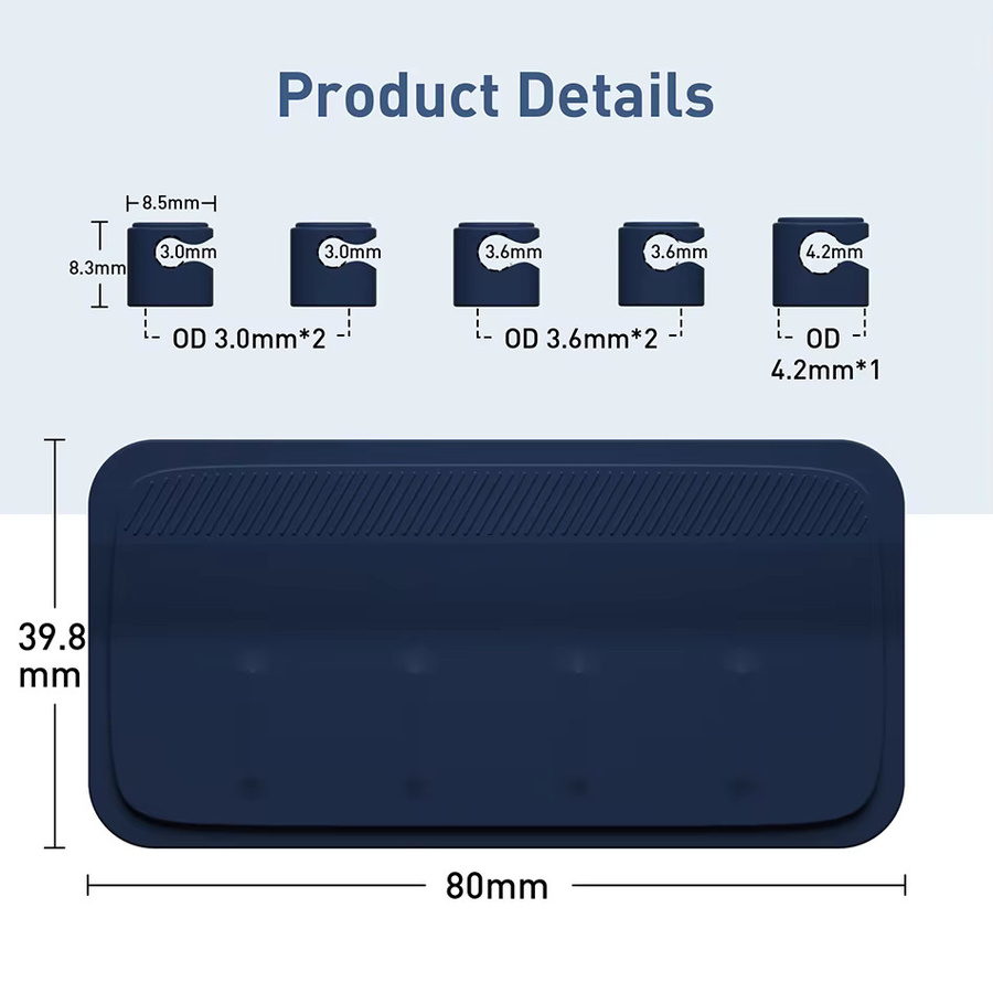 Magnetisches Kabelmanagement Set in Schwarz mit 5 Clips für USB-C Kabel und Schreibtisch-Organisation - Bild 3