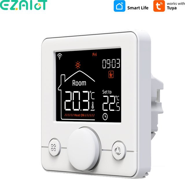 EZAIOT Smart WiFi Thermostat in Weiß für elektrische Fußbodenheizung und Gaskessel mit Tuya App-Steuerung und Google Alexa Integration - Bild 1