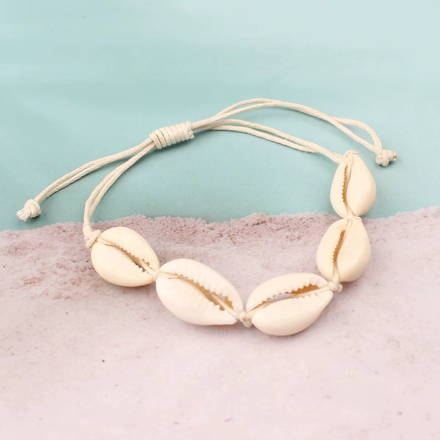 DAIPAN Schmuck-Set, Shell Halskette, Armband, Weiß, Damen - Bild 2