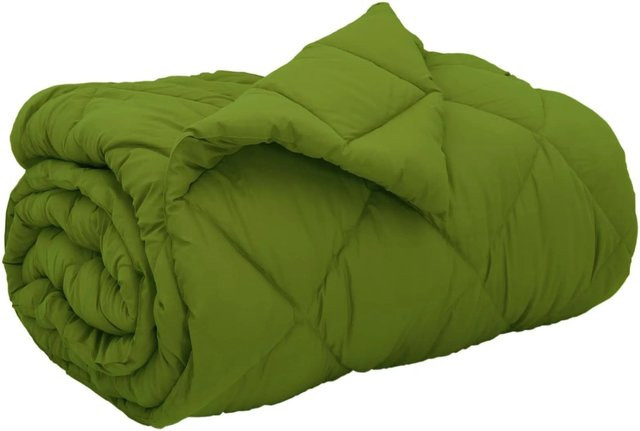 vidaXL Winterbettdecke aus Mikrofaser in Grün, B/B: 140 x 220 cm - Bild 1