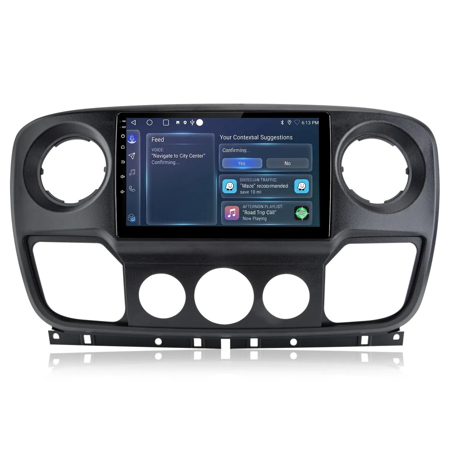 JUNSUN Tragbares Autoradio mit 7 Zoll HD Touchscreen, Android Auto und CarPlay, Schwarz, VGA und AUX Anschluss - Bild 2