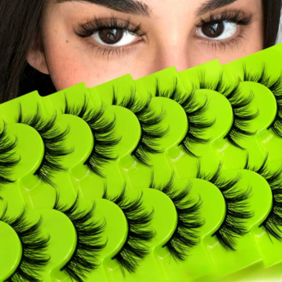LIMEIKAI Künstliche Wimpern, 7 Paar, Manga Spiky Anime Style - Bild 5