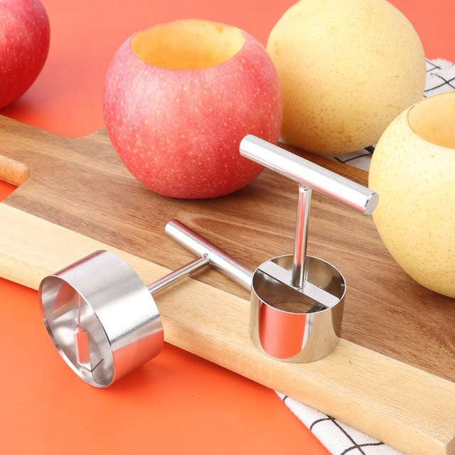 Fruit Core Digger Apfel- und Birnenentkerner aus Edelstahl in Silber - Bild 1