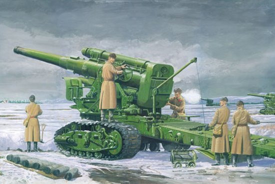 Trumpeter Russian Army B-4 M1931 203mm Howitzer, Fahrzeuge, Grün - Bild 1