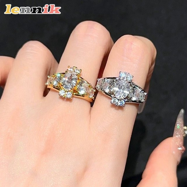 LENNIK Ring, Gold, Diamant, Zirkonia, Damen - Bild 1