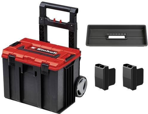 Einhell Systemkoffer E-Case L mit Rollen aus Kunststoff, Schwarz/Rot, B: 33,0 cm, H: 44,4 cm, T: 32,0 cm - Bild 1