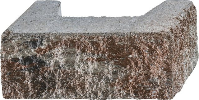 Kann Bruchsteinmauer Pfeilerelement Jura-Nuanciert in Mehrfarbig, B/T/H: 37,2 x 18,6 x 15 cm - Bild 1