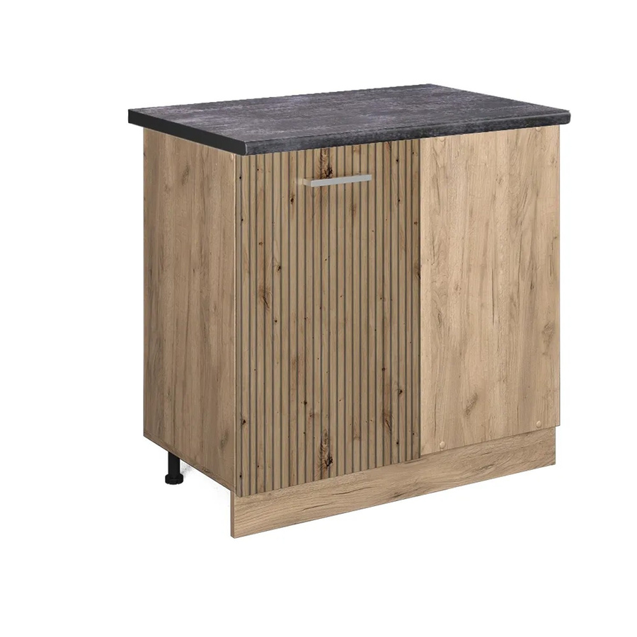 Vicco Eckunterschrank R-Line Küchenunterschrank in Artisan-Eiche und Anthrazit mit Scharniertüren, Höhe: 86 cm, Breite: 60 cm, Tiefe: 81,6 cm - Bild 2