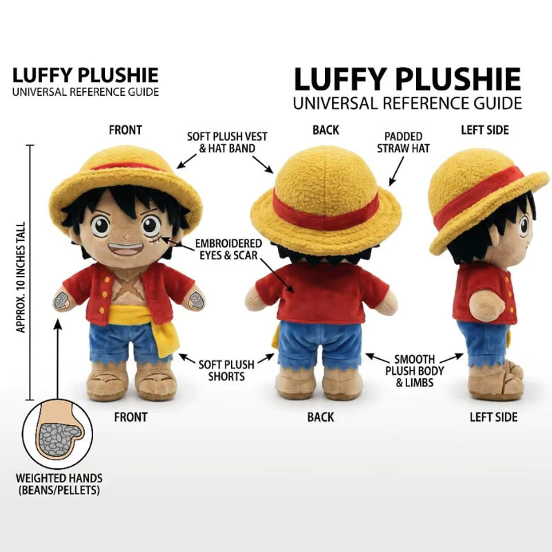 Bandai One Piece Strohhut-Luffy, Plüschpuppe, ab 14 Jahren - Bild 2