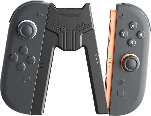 Aolion Ladehalterung für Nintendo Switch 2 Joy-Con, tragbare Dual-Ladehalterung und Controller-Griff in Schwarz - Bild 1