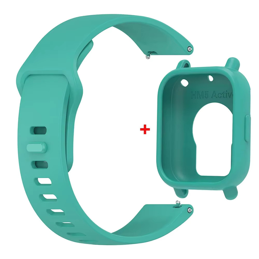 Xiaomi Uhrenarmband Silikon, Redmi Watch 5 Active, Schwarz, mit Schutzhülle - Bild 2