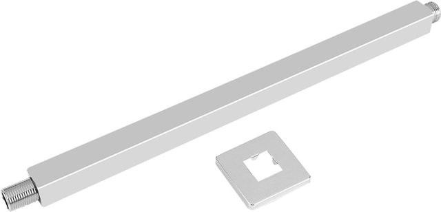 CosyHome Wandmontierter Duschverlängerungsarm aus Edelstahl mit ausziehbarem Regenduschkopf in Weiß und Silber - Bild 1