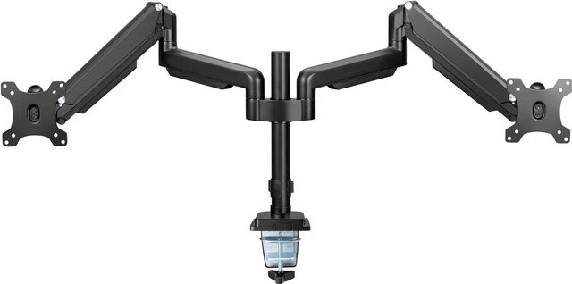 InLine Tischhalterung mit Lifter für zwei Monitore bis 32 Zoll in Schwarz, max. 9 kg pro Monitor - Bild 1