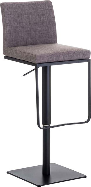 TPFLiving Barhocker Panda mit schwarzem Gestell und grauem Stoff, Höhe: 109 cm, Breite: 44 cm, Tiefe: 58 cm - Bild 1