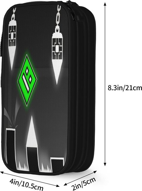 Fancy Style Studio Federmäppchen Geometrie Würfel Design in Schwarz mit großer Kapazität für Kinder - Bild 1