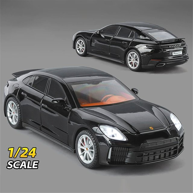 RMZ city Panamera Cayenne S Modellauto, Maßstab 1:24, Metall, Türen geöffnet - Bild 1