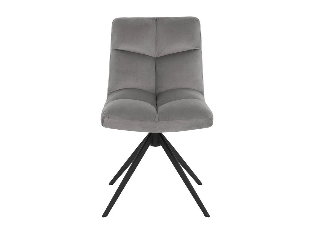 HOME DELUXE Esszimmerstuhl NODA 2er Set drehbar aus Samt in Hellgrau - Bild 4
