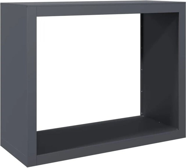 vidaXL Brennholzregal aus Metall in Anthrazit, B/T/H: 100 x 40 x 80 cm - Bild 1